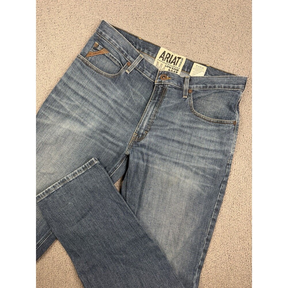 Ariat Jeans Mens 36x36 Blue M4 Low Rise Boot Cut Denim Western Work Cowboy